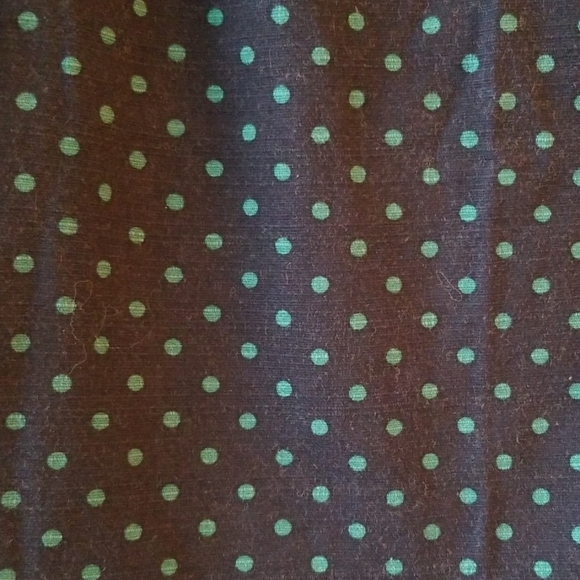 GAP | Dark Blue Skirt with Green mini polka dots - Picture 2 of 3